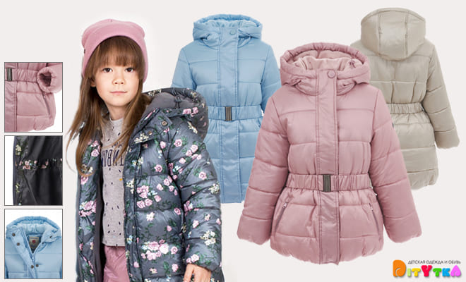 Girls ' Outerwear Button Blue collection Main-Autumn elongated jacket