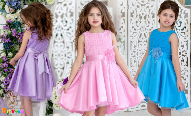 Elegant dresses for girls "Alolika" model "Olivia"